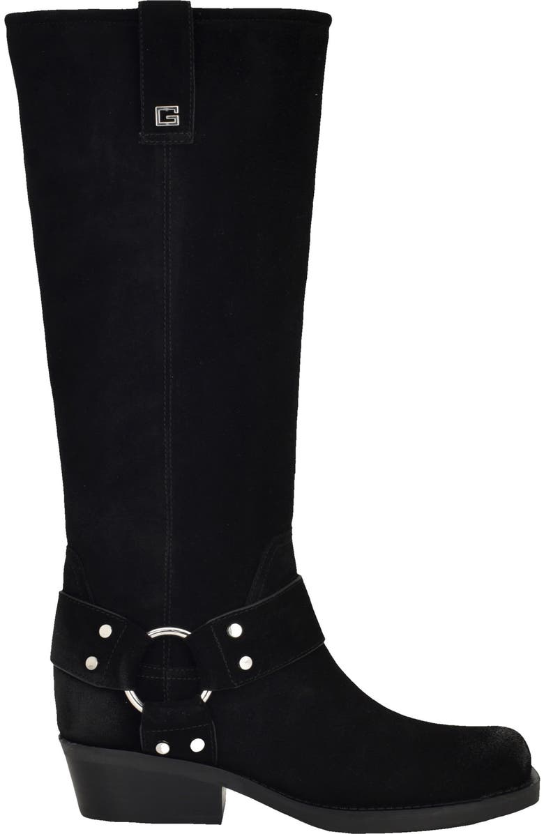 GUESS Harness Knee High Boot, Alternate, color, Black