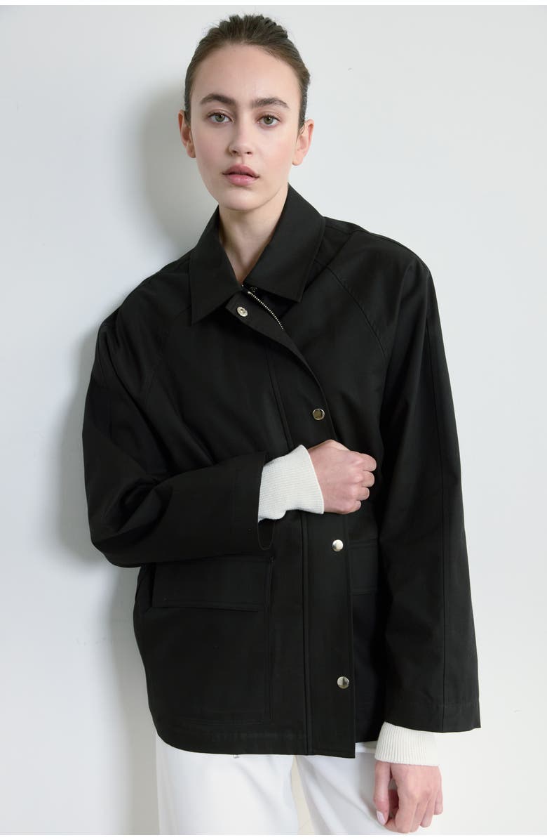 Almina Concept Cotton Barn Jacket, Alternate, color, Black