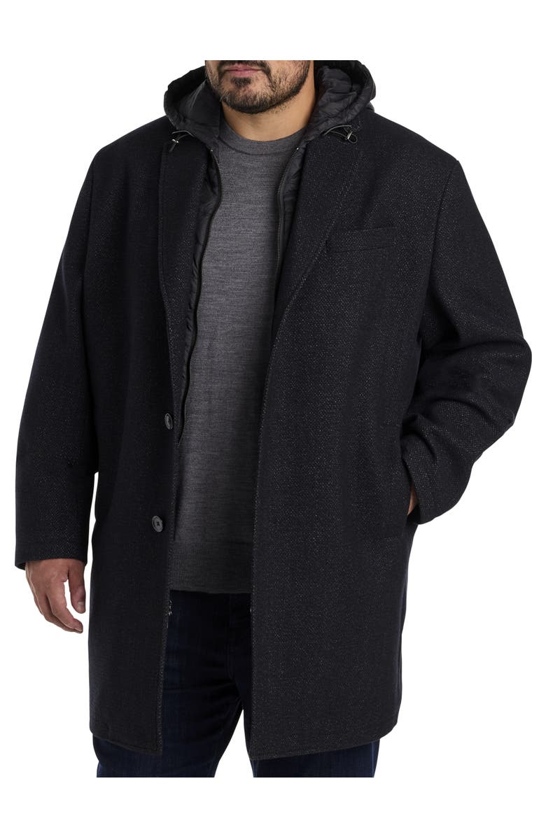 JV Reflex Westin Hooded Overcoat, Main, color, Black