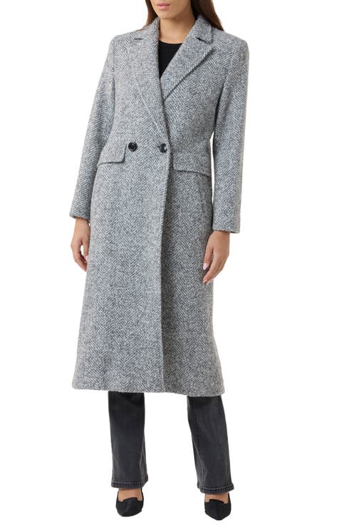 Herringbone Wool & Suri Alpaca Blend Coat