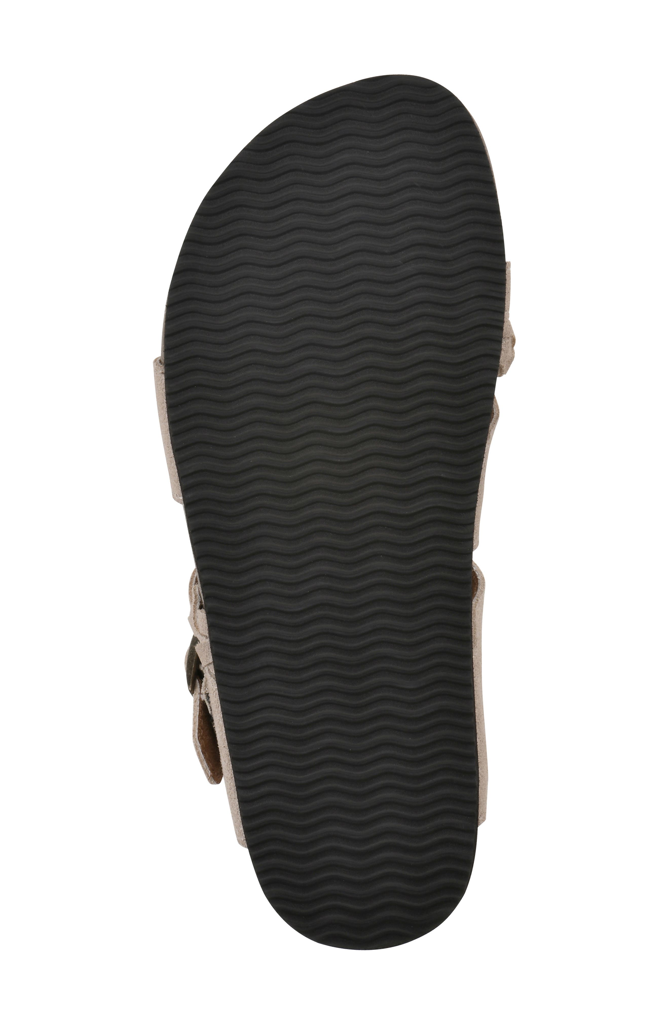 Hazy Leather Footbed Sandal, Alternate, color, SANDAL WOOD/ SUEDE