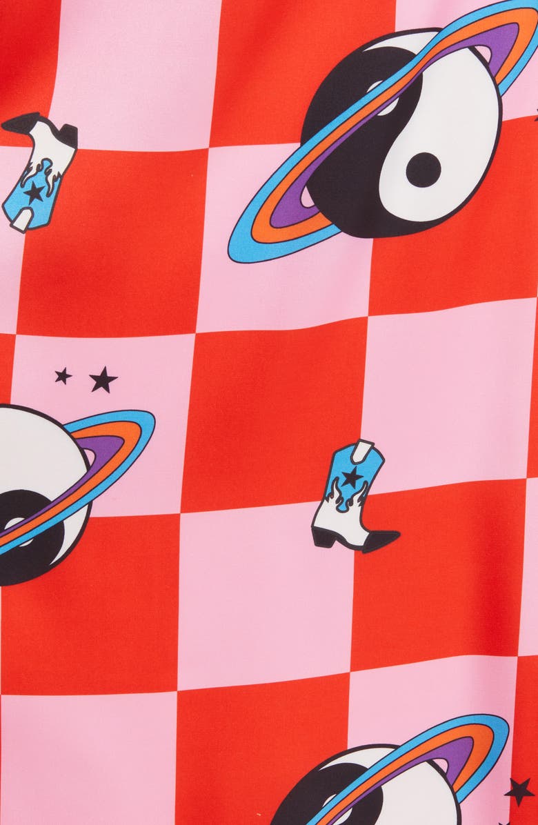 Dressed in Lala It Girl Cosmic Check Print Skirt, Alternate, color,