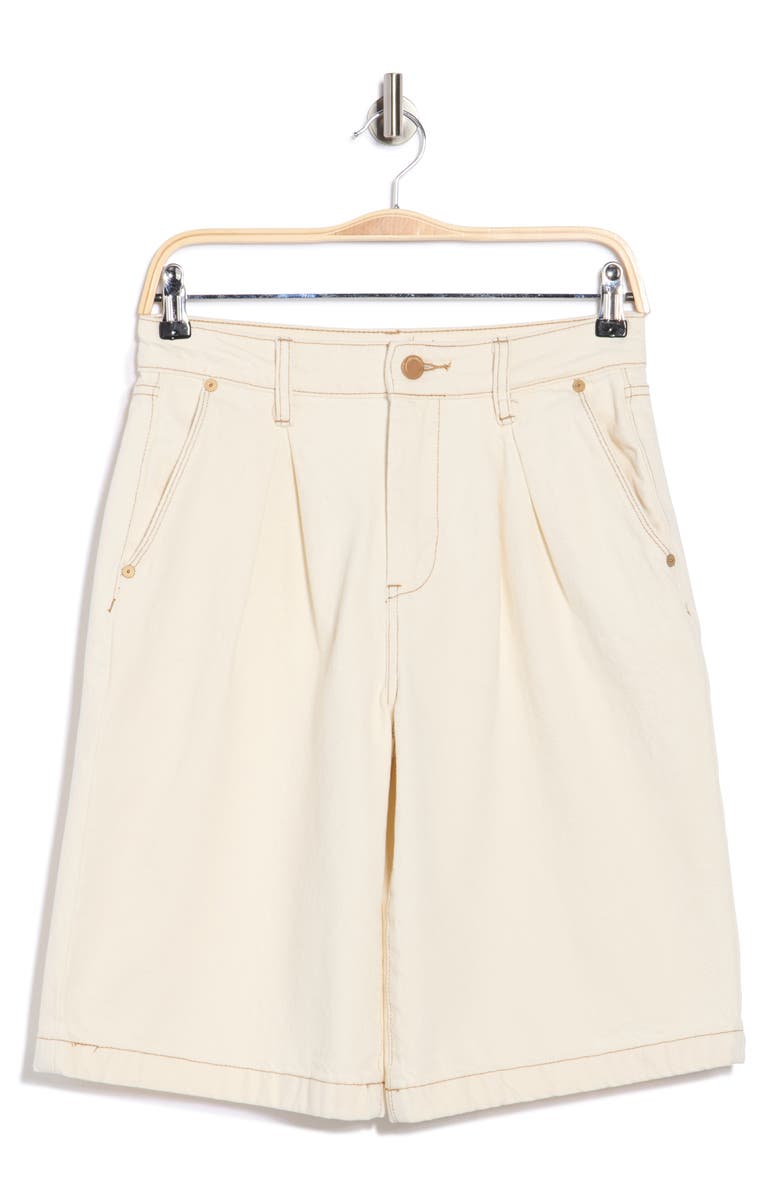BLANKNYC Pleated Front Denim Bermuda Shorts, Main, color, Caketopper