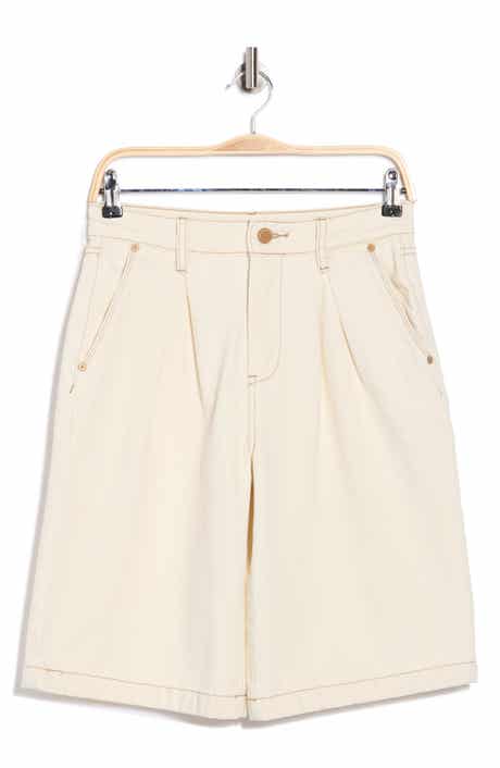 BLANKNYC Pleated Front Denim Bermuda Shorts