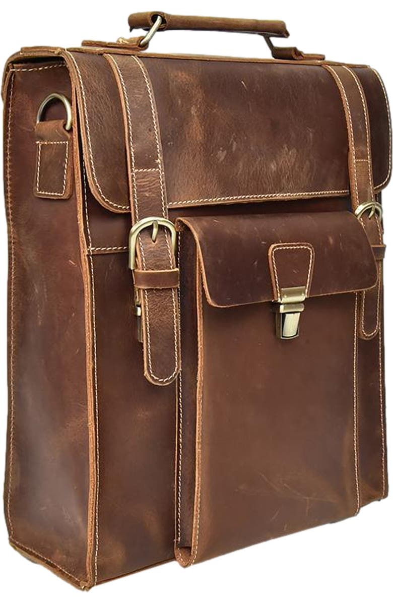 STEEL HORSE LEATHER The Vali Backpack | Handmade Vintage Leather, Alternate, color, Brown