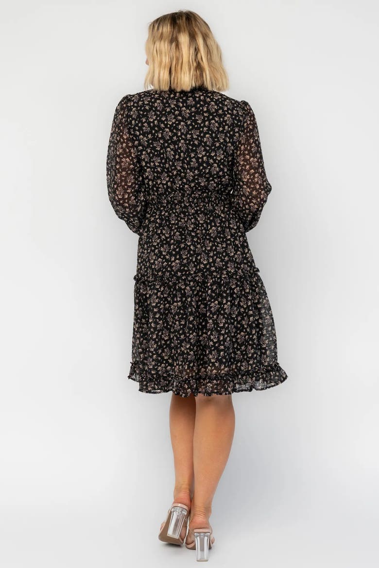 Fairfield Short Dress, Alternate, color, Black Floral