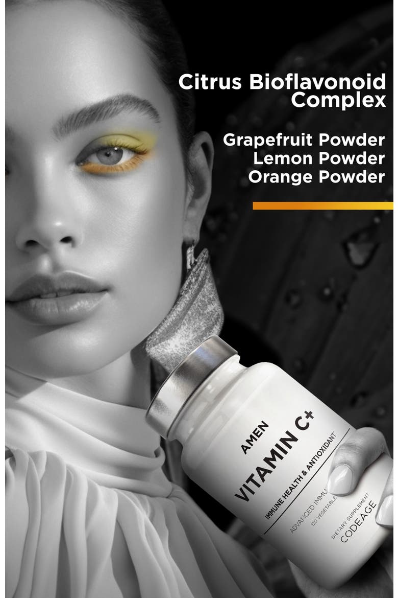 Amen Vitamin C 1285 mg Supplement with Zinc, Alternate, color, White