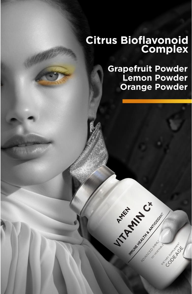 Codeage Amen Vitamin C 1285 mg Supplement with Zinc, Alternate, color, White