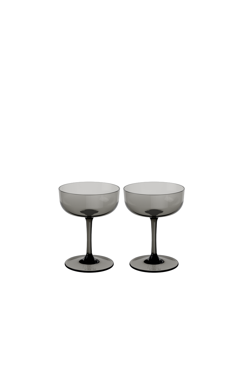 Like Smoke Champagne / Dessert Bowl Pair, Main, color, Grey