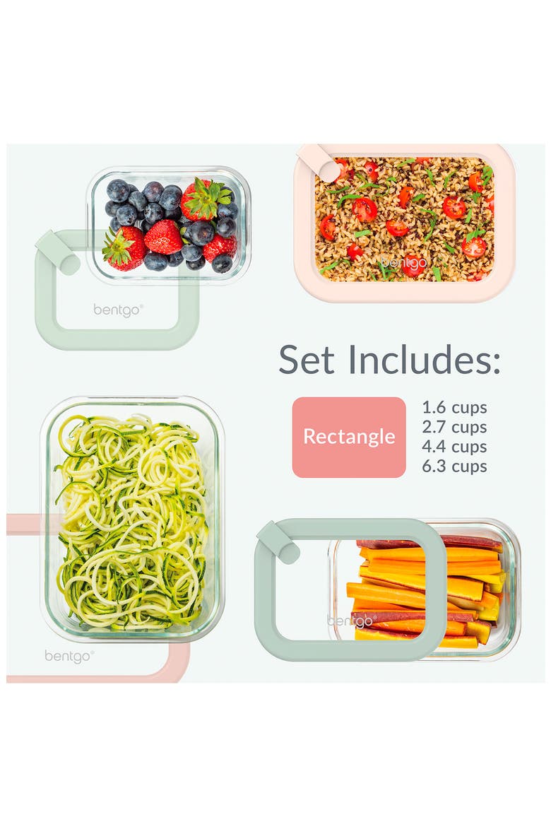 Glass Signature 8-Piece Glass Food Storage Set, Alternate, color, DESERT SAGE