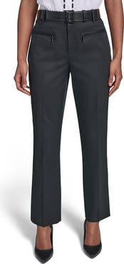 KARL LAGERFELD PARIS Mid Rise Belt Pants