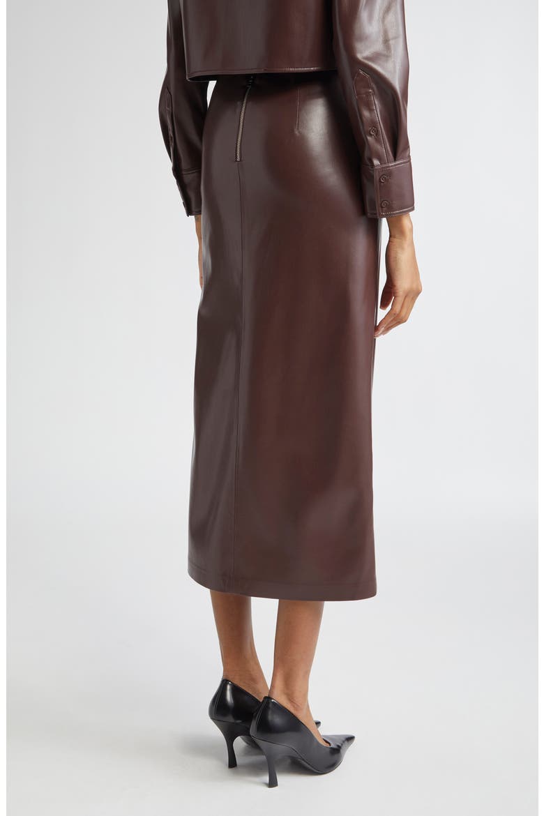 Maeve Faux Leather Midi Skirt, Alternate, color, ESPRESSO