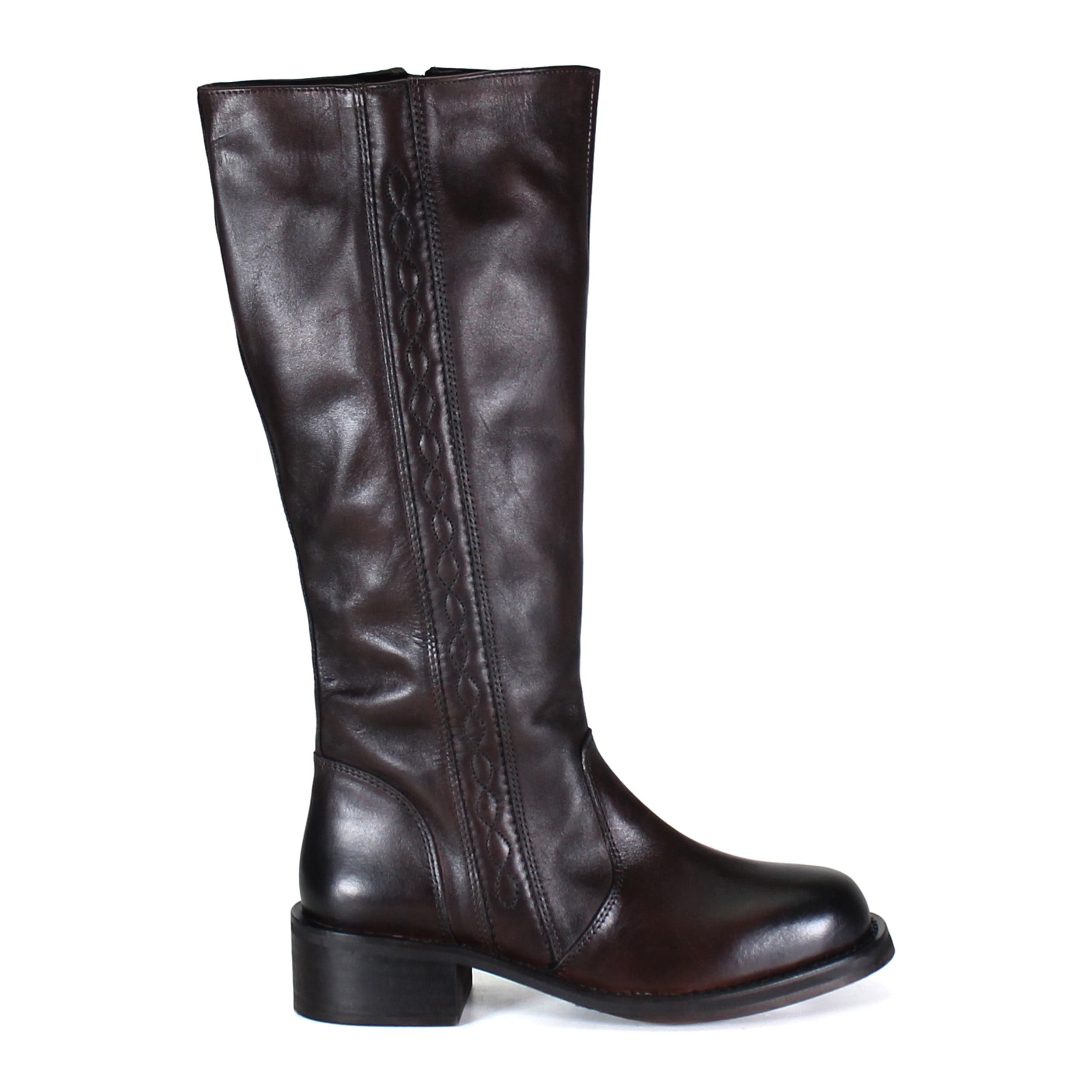 Diba True FO LIAGE Leather Tall Riding Boot, Alternate, color, Chocolate