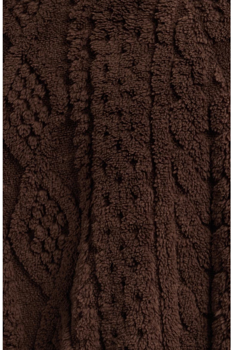 Cable Stitch Fleece Jacket, Alternate, color, BRACKEN