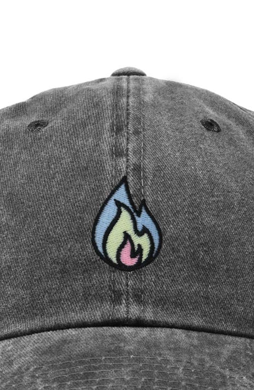 Dalix Fire Dad Hat In Washed Black