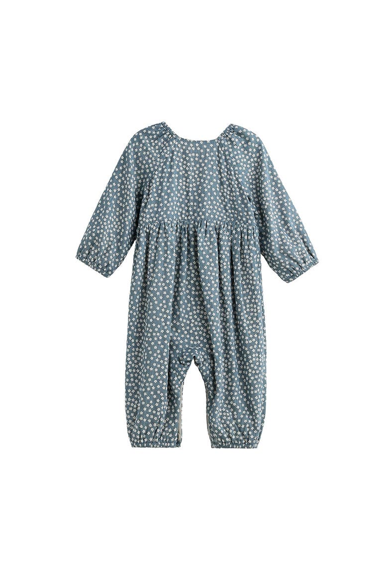 Dolly Long Sleeve Floral Lace Heart Bubble Romper, Alternate, color, Blue