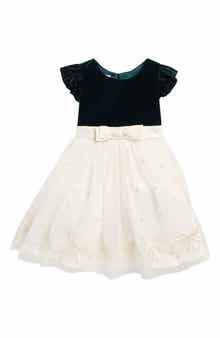 Kids' Stretch Velvet Party Dress