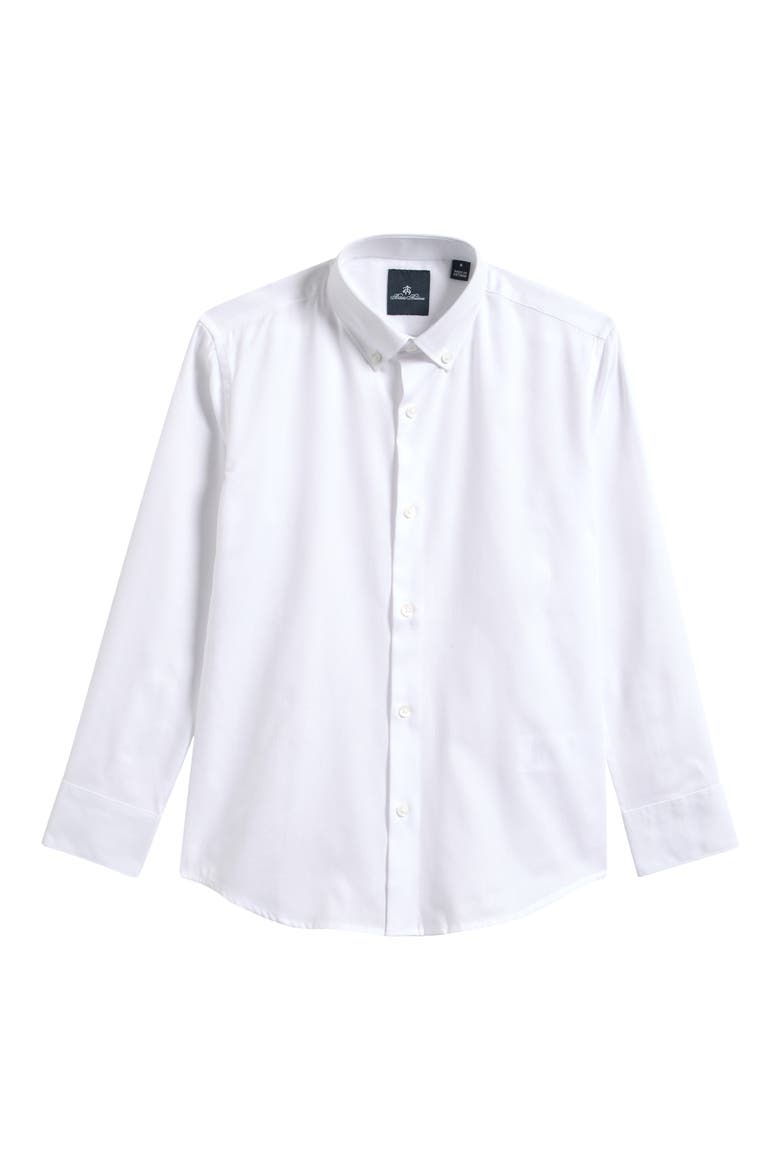 Kids' Long Sleeve Dress Shirt, Main, color, WHITE