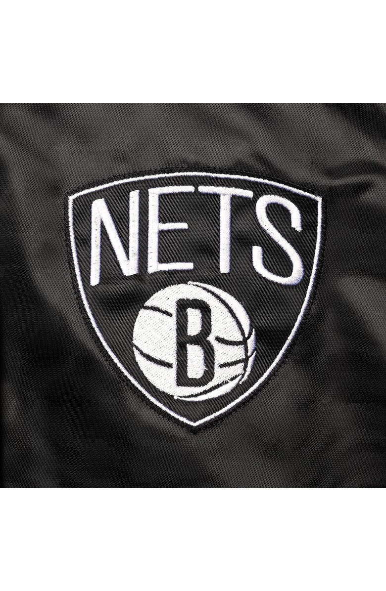 STARTER Women's Starter Black/Gray Brooklyn Nets The Prospect Raglan Full-Snap Jacket, Alternate, color, 