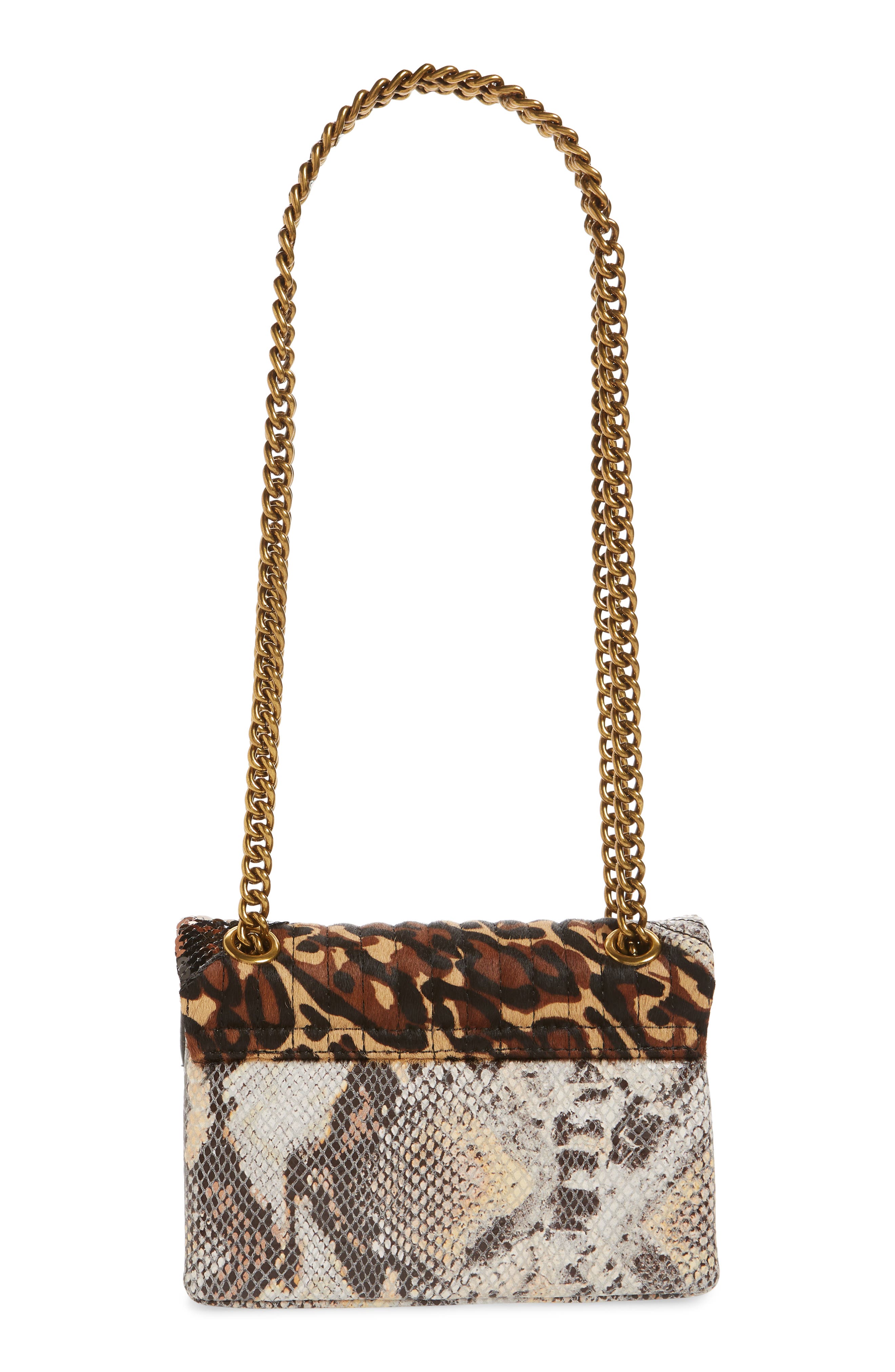 Kurt Geiger London Mini Kensington Genuine Calf Hair Mixed Media Crossbody Bag, Alternate, color, 