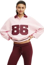 COTTON ON BODY Women's Active Plush Oversized Rugby Sweatshirt