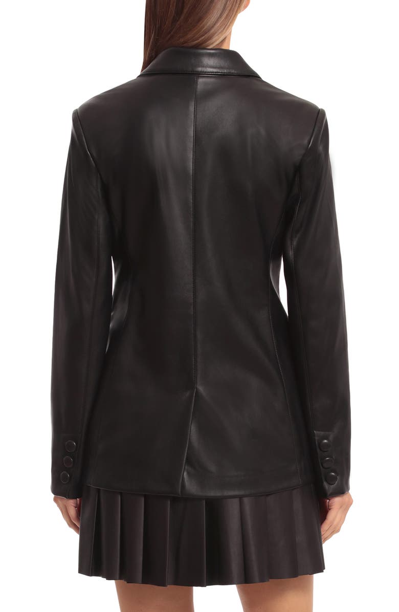 Avec Les Filles Structured Faux Leather Blazer, Alternate, color, 