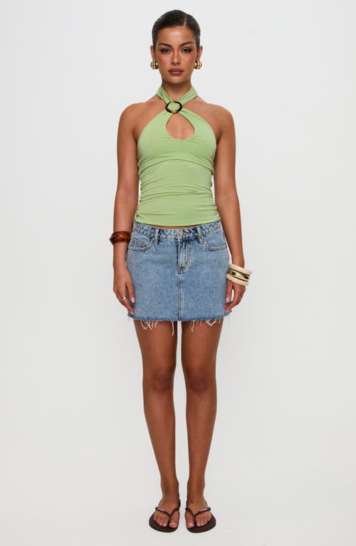 Princess Polly Quell Ruched Halter Top In Green