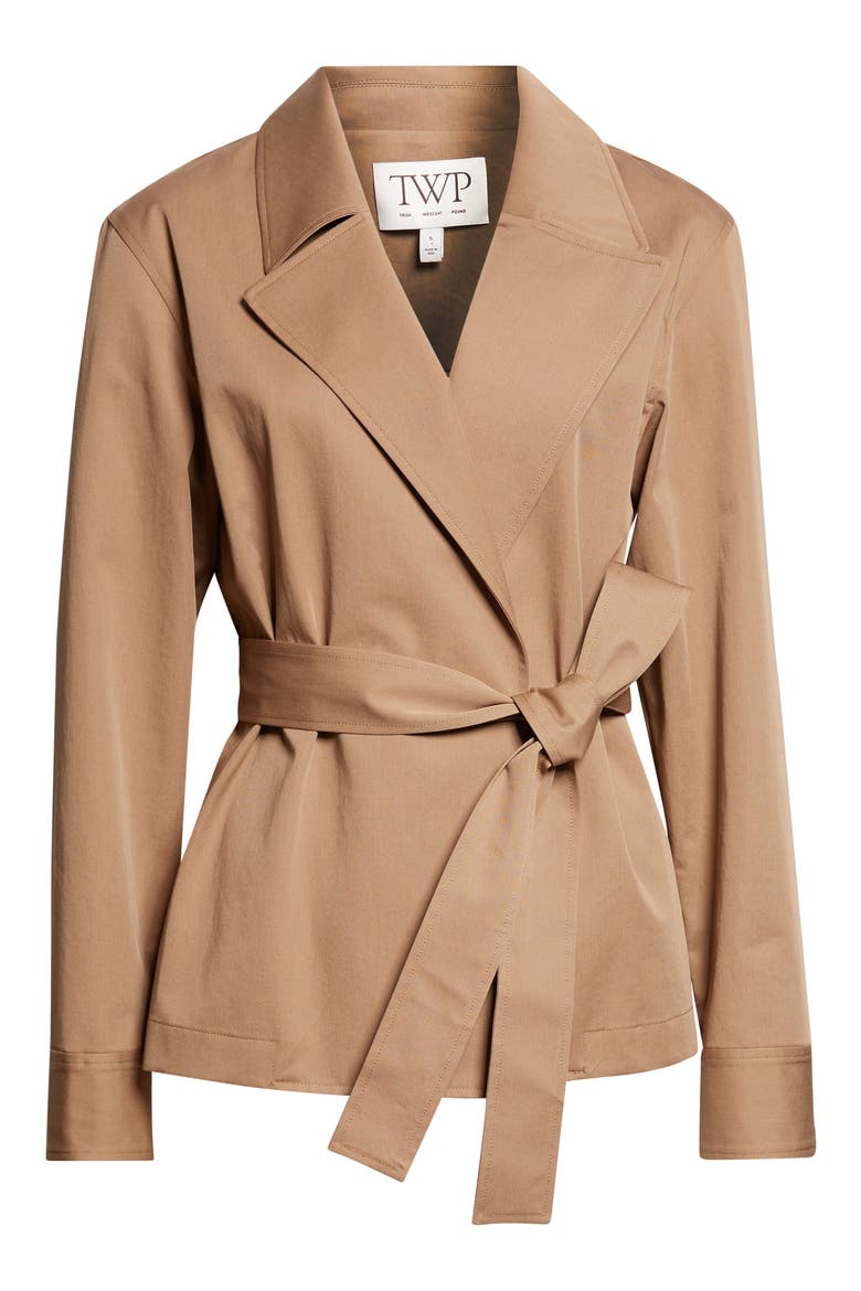 Wrap Me Up Belted Cotton Coat, Alternate, color, BRITISH KHAKI