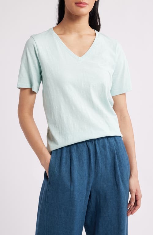EILEEN FISHER EILEEN FISHER EASY V-NECK ORGANIC COTTON T-SHIRT