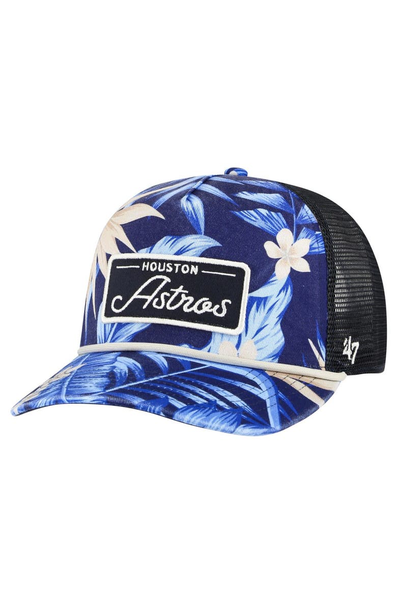 '47 Men's '47 Navy Houston Astros Tropicalia Trucker Hitch Adjustable Hat, Main, color, Navy