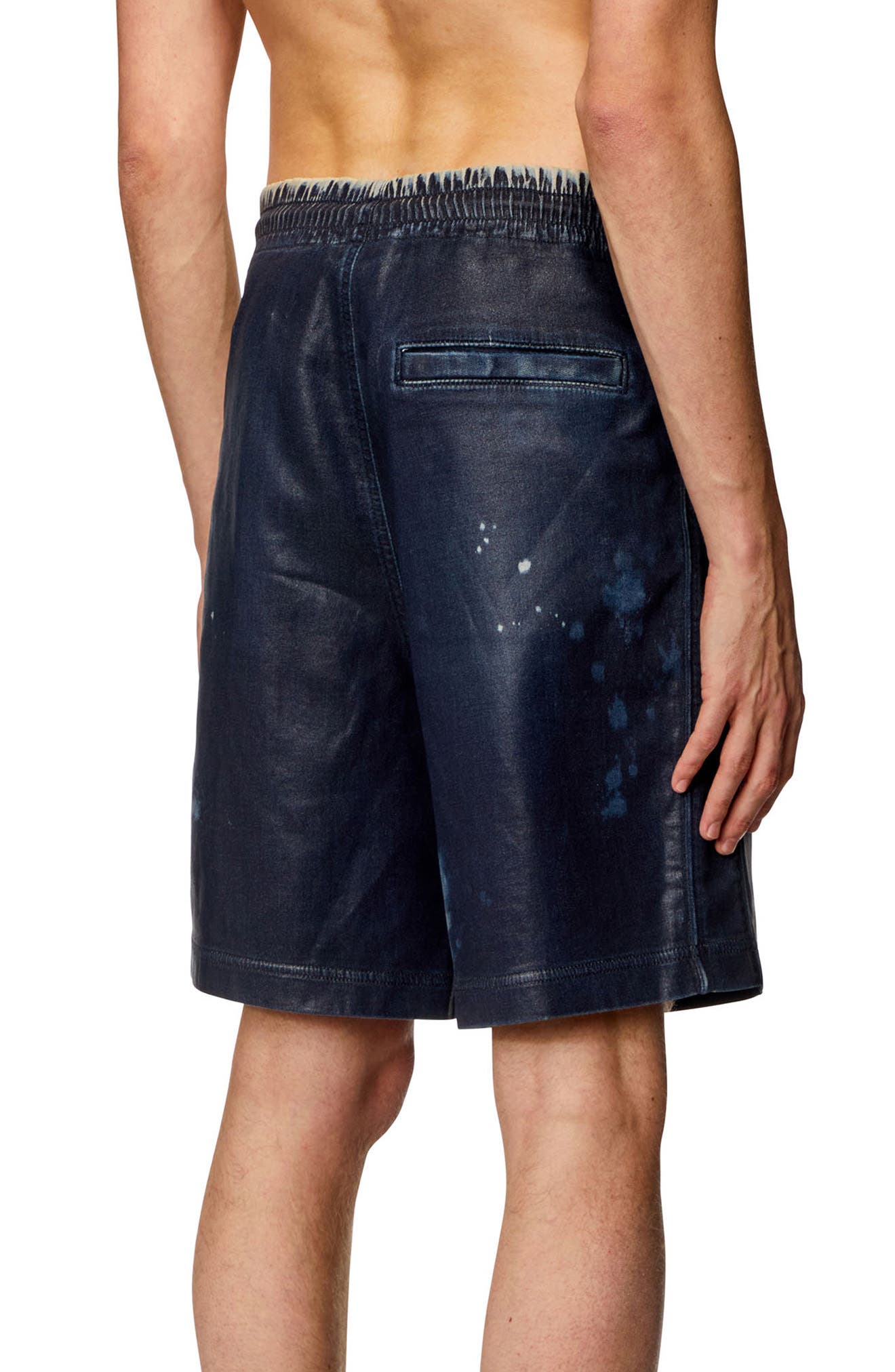 Boxy Denim Track Shorts - image 2