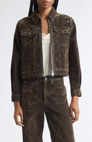 Cinq à Sept Nicole Flocked Denim Jacket