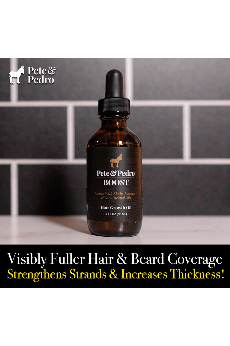 Boost Hair & Beard Growth Strengthening Serum With Biotin & Rosemary, Alternate, color, Brown