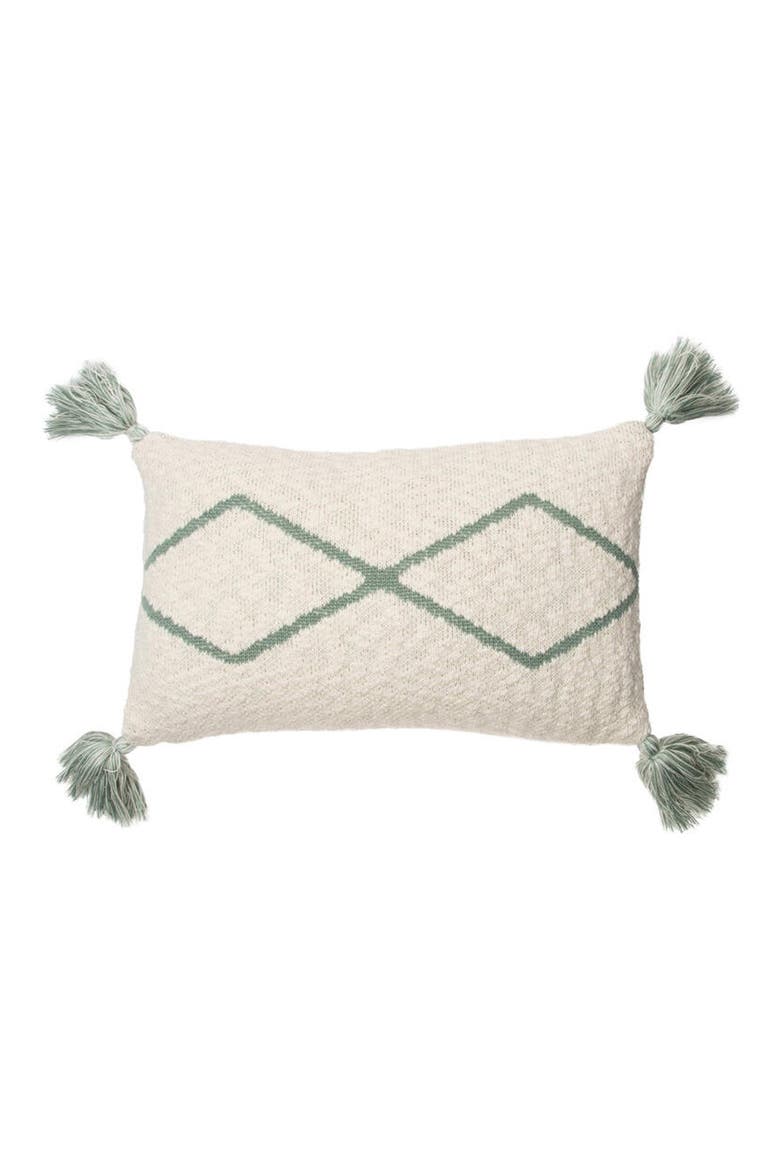 Oasis Tassel Knit Accent Pillow, Main, color, INDUS BLUE