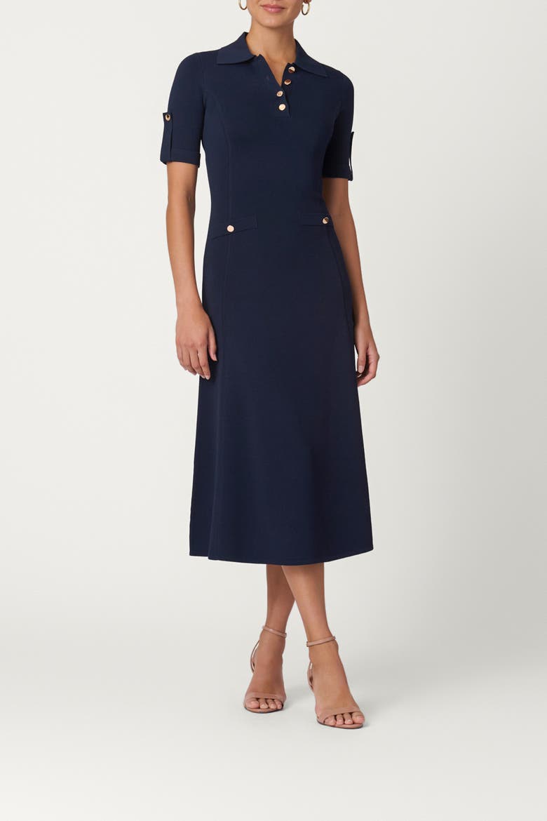 Edgemont Knit Saylor Dress, Main, color, Navy