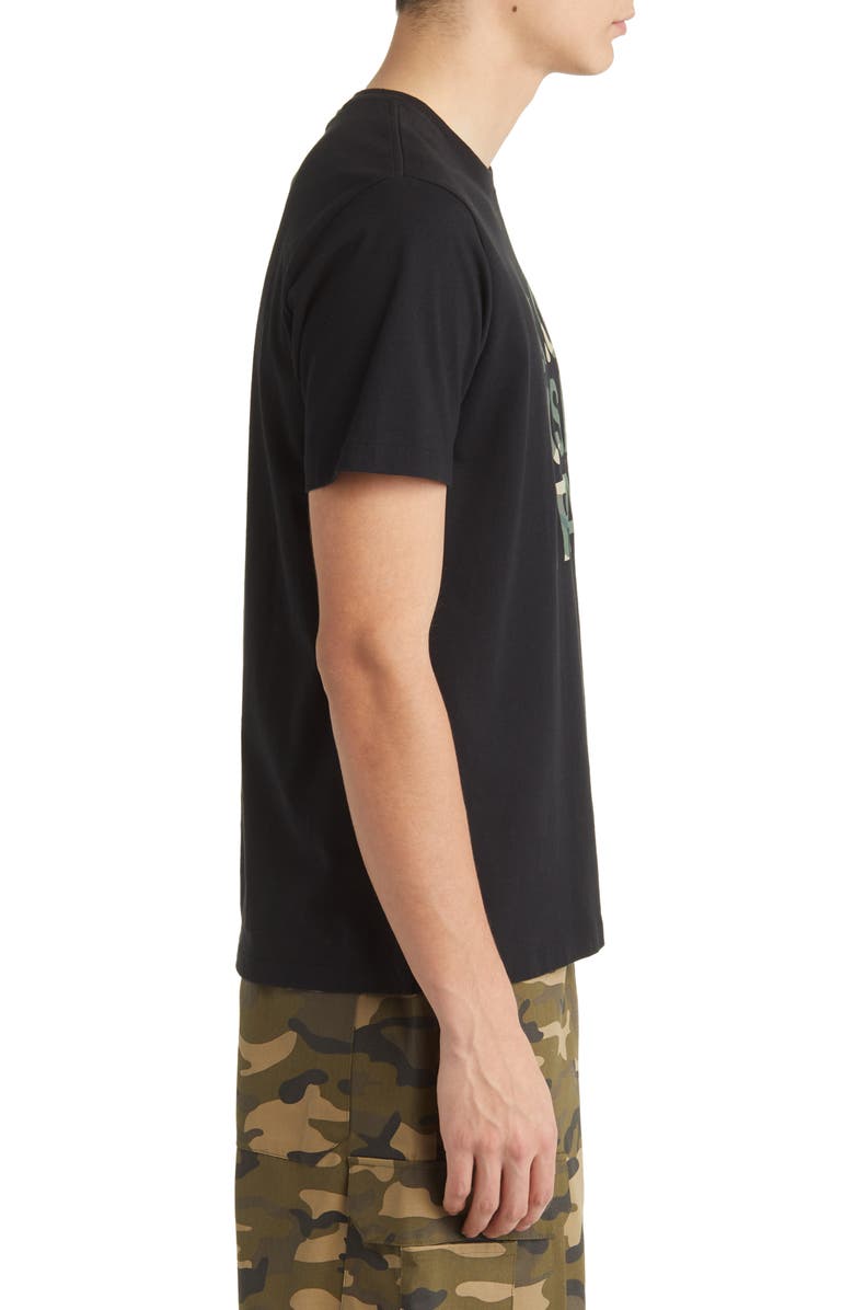 FRAME Camo Logo Cotton Graphic Tee, Alternate, color, Noir