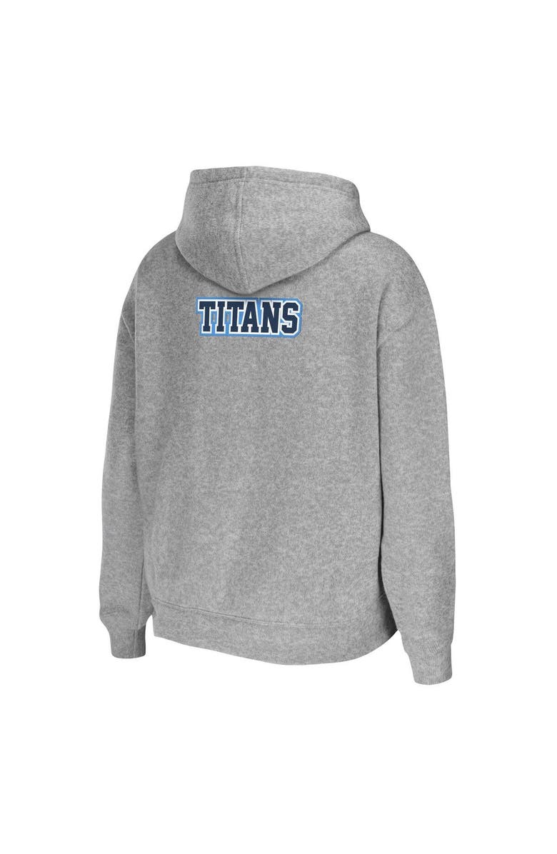 WEAR by Erin Andrews Women's WEAR by Erin Andrews Heathered Gray Tennessee Titans Team Full-Zip Hoodie, Alternate, color, Navy