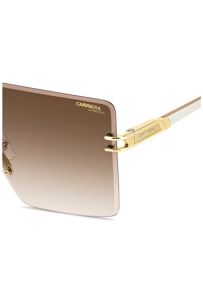 99mm Shield Mask Sunglasses, Alternate, color, GOLD IVORY/ BROWN SF