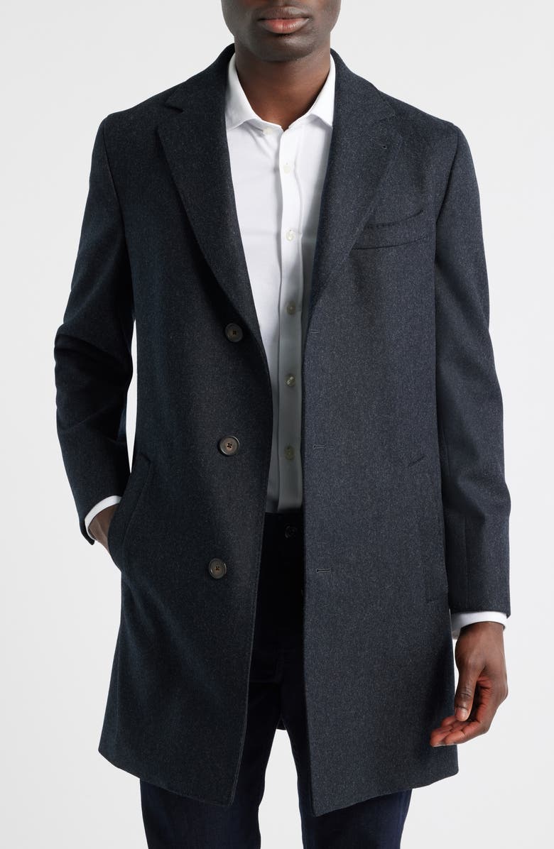 Jack Victor Delroy Wool Topcoat, Alternate, color, Charcoal