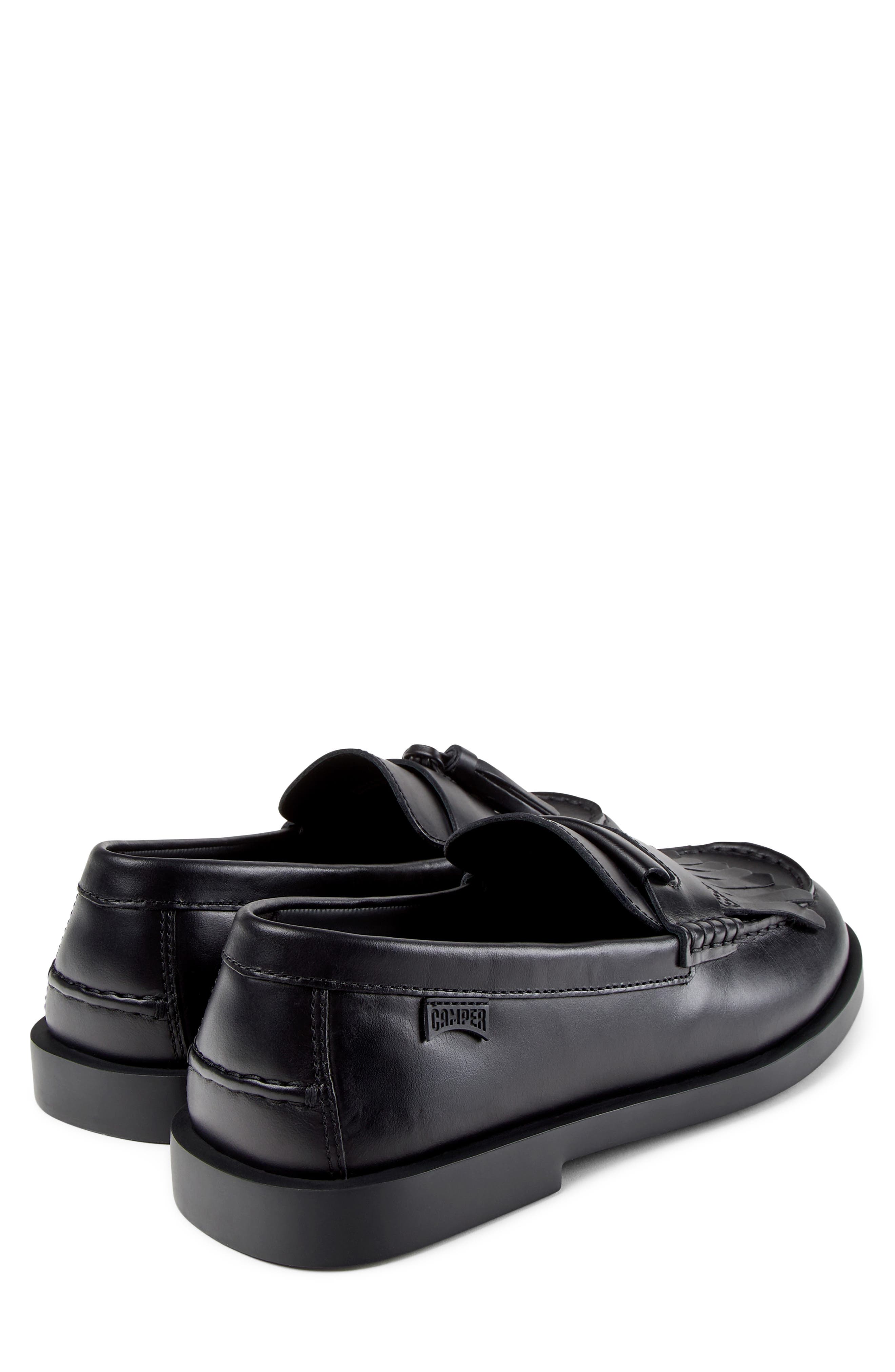 Don Twins Leather Loafer, Alternate, color, BLACK