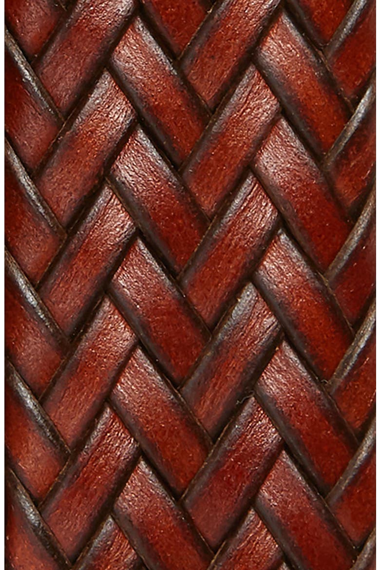 Woven Leather Belt, Alternate, color, WOODBURY
