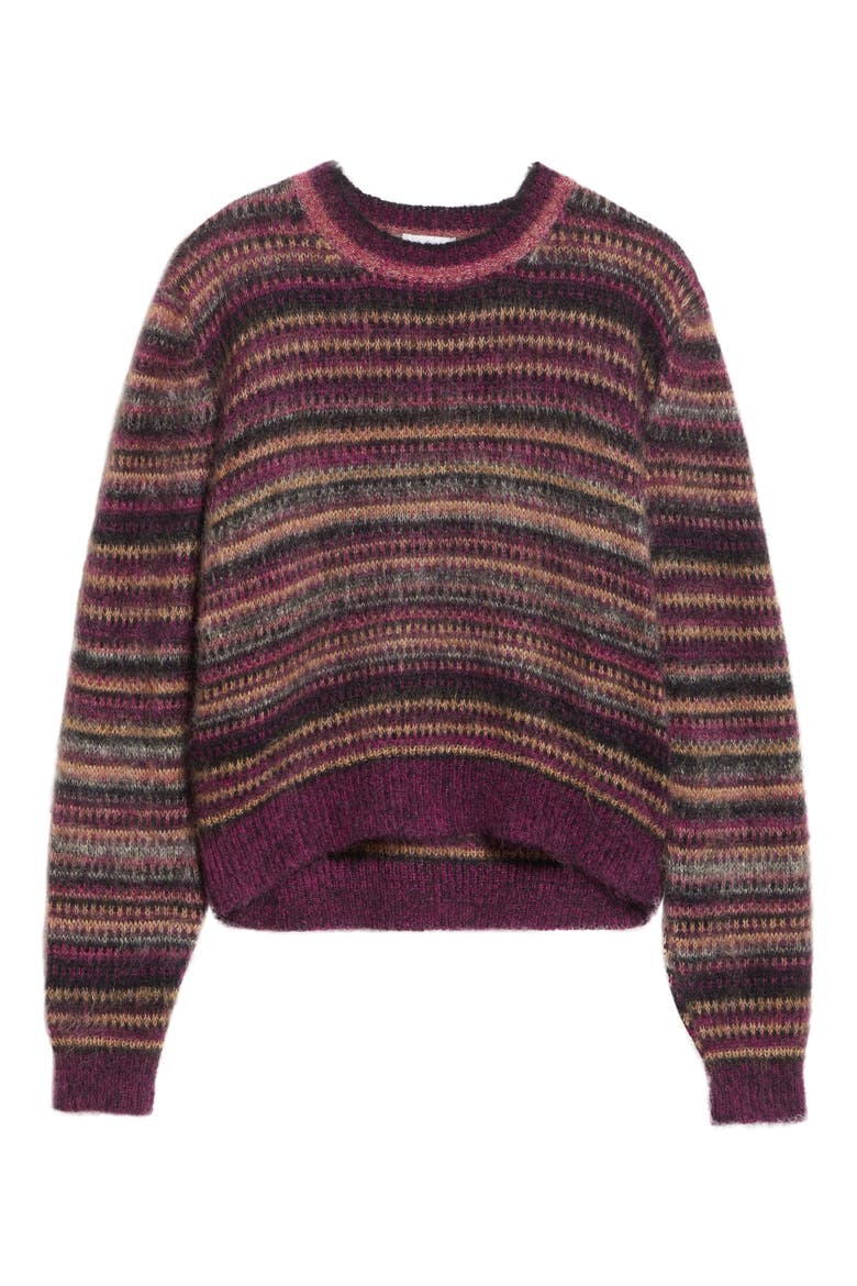 Morine Mohair Blend Sweater, Alternate, color, PLUM