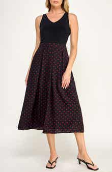Mixed Media Midi Dress