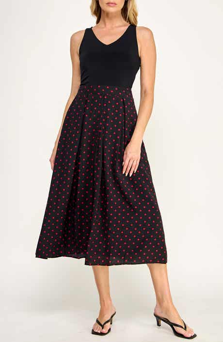 Mixed Media Midi Dress