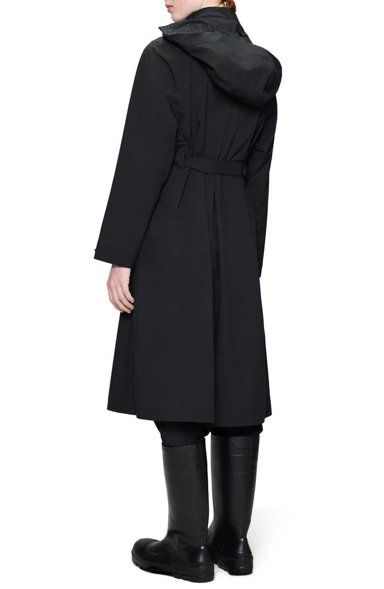 Rains Suva Waterproof Hard Shell Rain Coat with Removable Hood, Alternate, color, Black