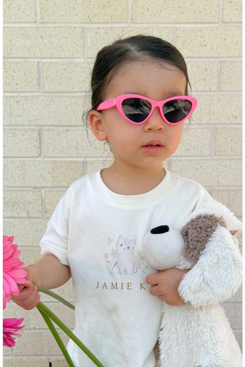 Kids' Pink Cat Eye Sunglasses, Alternate, color, THINK PINK