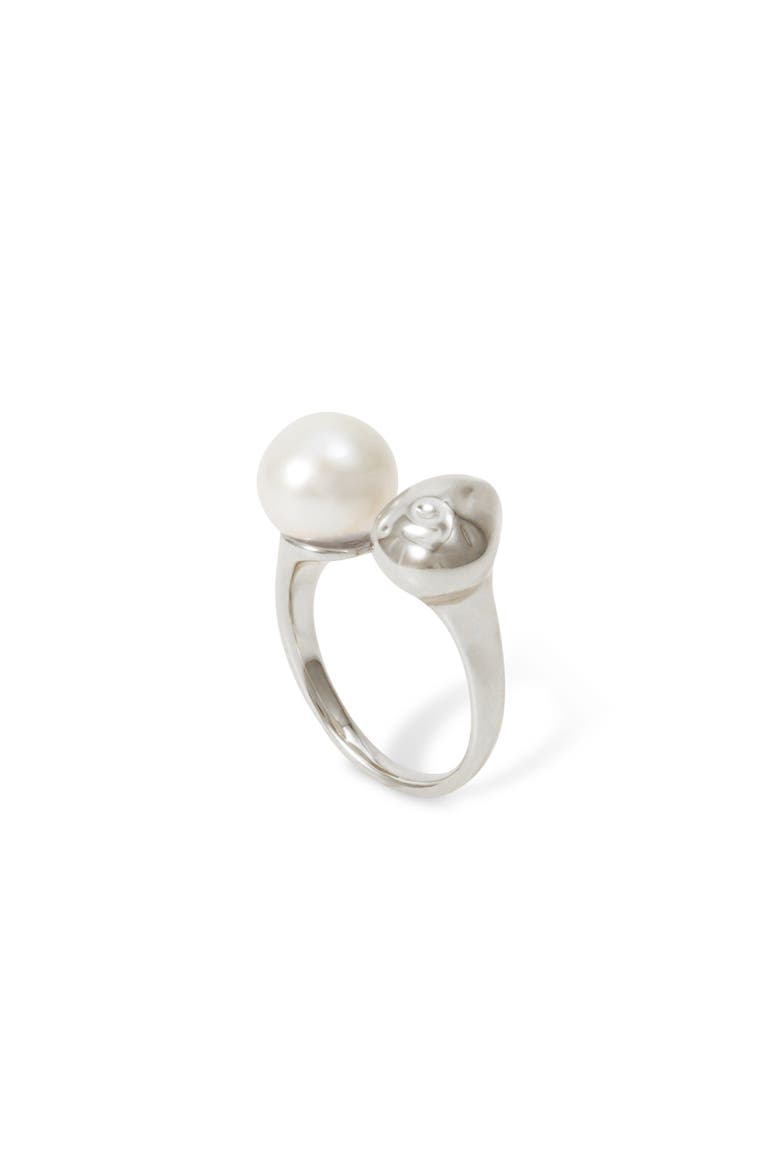 Eden Pearl Ring, Main, color, Silver