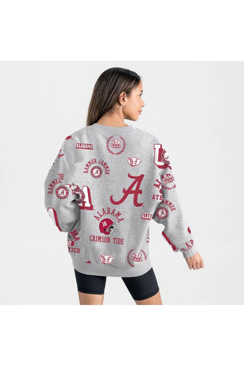 Women's Gameday Couture Gray Alabama Crimson Tide Always on Repeat Fleece Sweatshirt, Alternate, color, Gray