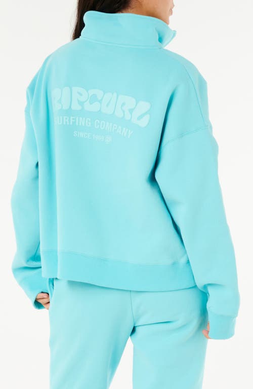 Rip Curl Surf Puff Logo Quarter Zip Sweatshirt
