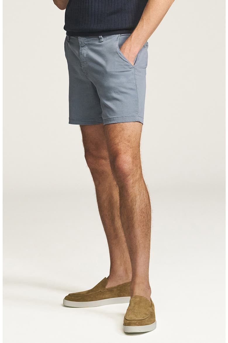 Hampton Slim Fit Twill Chino Shorts, Alternate, color, BLUE ASHES TWILL